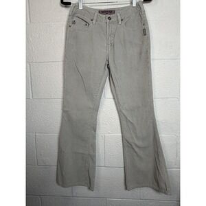 Silver Jeans Corduroy Flare Pants Low Rise Y2K Bootcut Light Gray 29 Festival